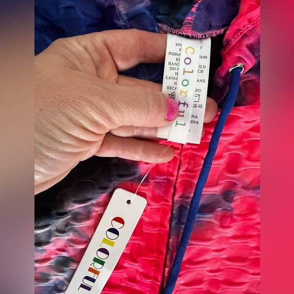 NWT Vibrant Tie-Dye Hoodie and squat proof Leggings Set size S/M - Picture 3 of 10